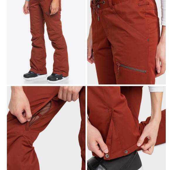 Roxy Women's Brick Red Flare Pants - Picture 6 of 6